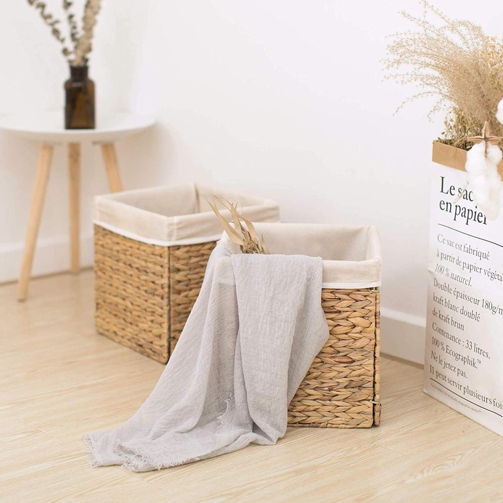 Handcrafted Water Hyacinth Basket, 3-Pack